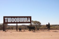 20170721-4097 Tibooburra Sign with Silhouette Mustering Med